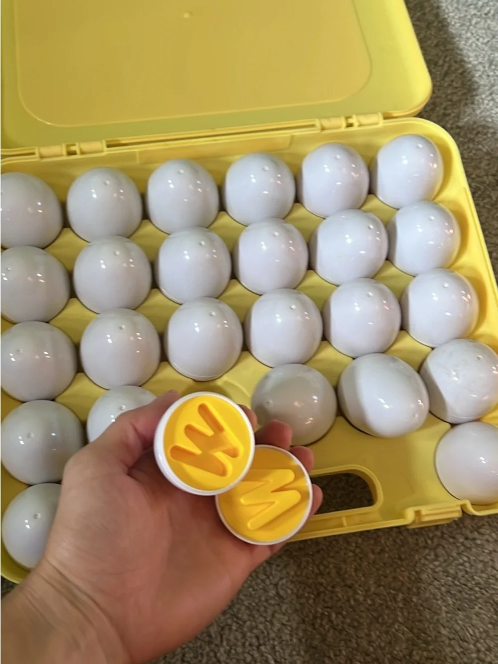 Matching Eggs Learning Toy - Yellow Case